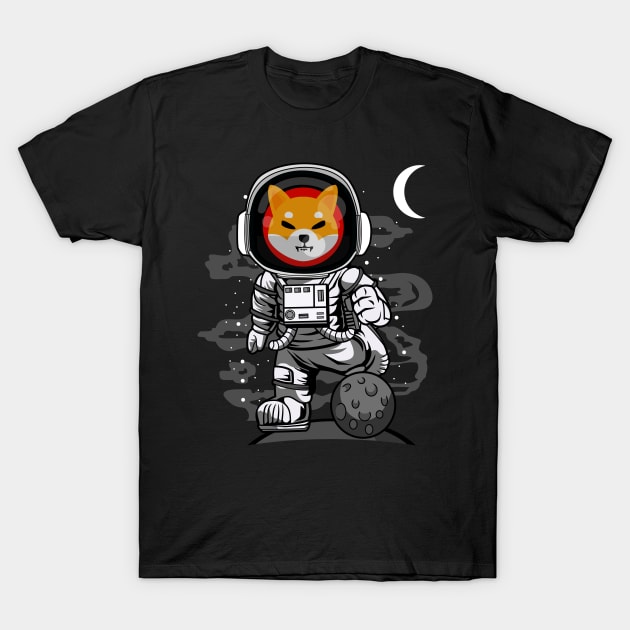 Astronaut Shiba Inu Coin To The Moon Crypto Token Cryptocurrency Wallet Shib Army Birthday Gift For Men Women Kids T-Shirt by Thingking About